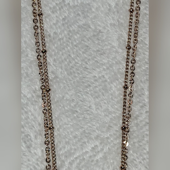 CATO Rose Gold and Rhinestone Necklace and Drop Earrings Set / Pierced - Picture 7 of 9